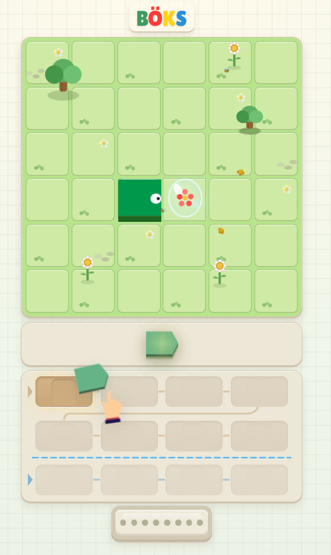 Dragging coding blocks into a BÖKS sequence